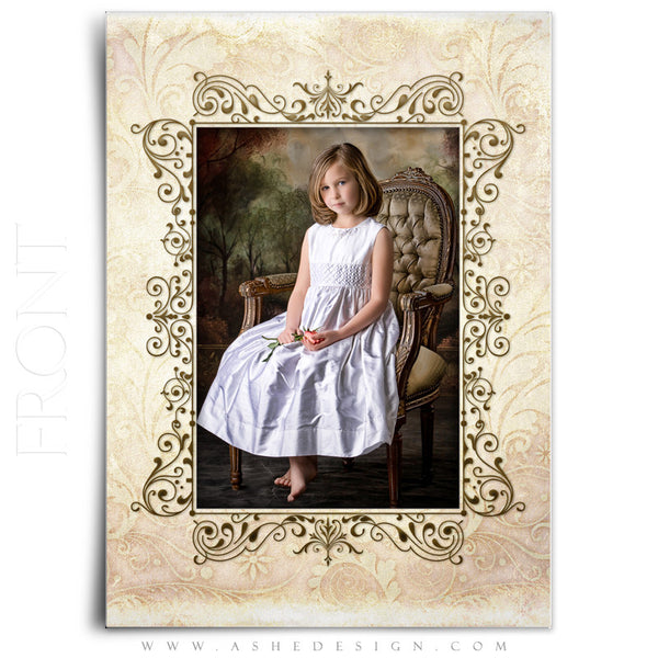 5x7 Flat Christmas Card - Victorian Garden