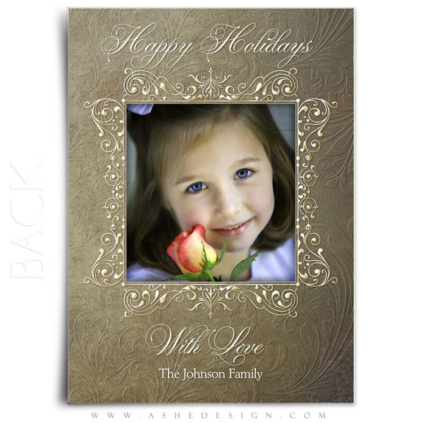 5x7 Flat Christmas Card - Victorian Garden