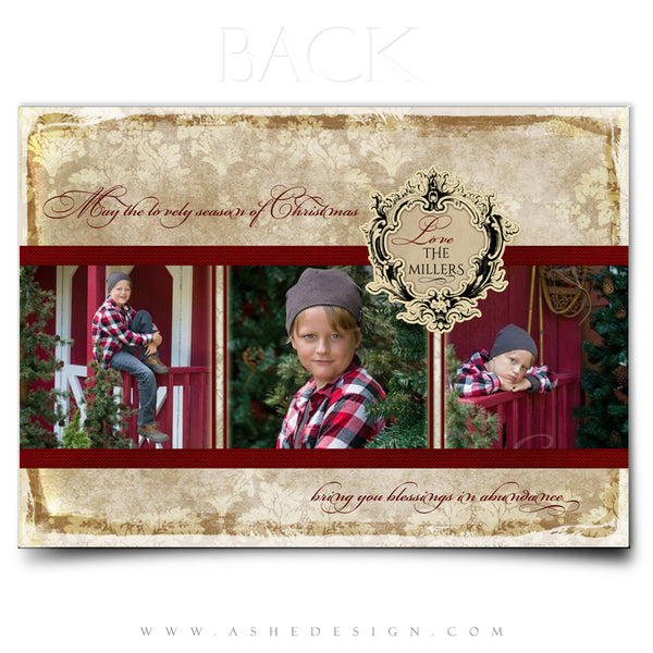 5x7 Flat Christmas Card - Vintage Holiday
