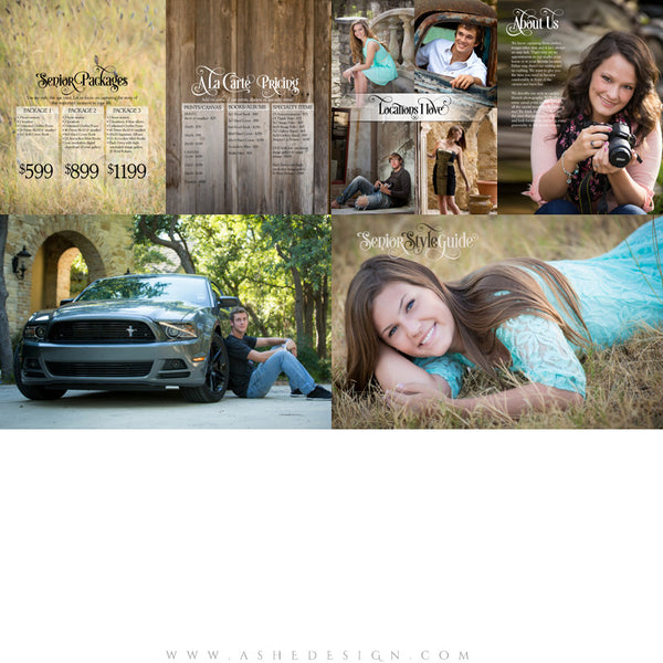 8.5x11 Soft Cover Event Book | Senior Style Guide pages