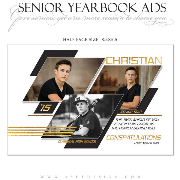 Yearbook Ad half pg | Geometric