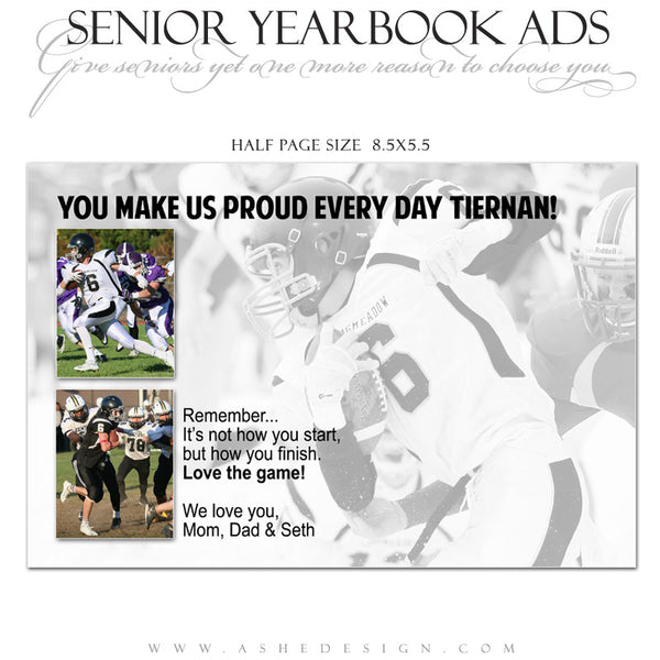 Yearbook Ad half pg | Game Day