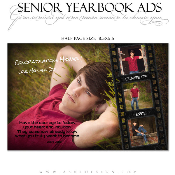 Yearbook Ad half | Film Strip Grunge
