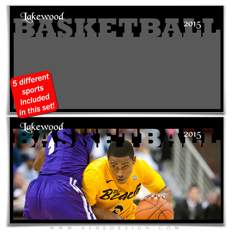 Sports Photo Collage Set 10x20 | Fall & Winter Sports basketball