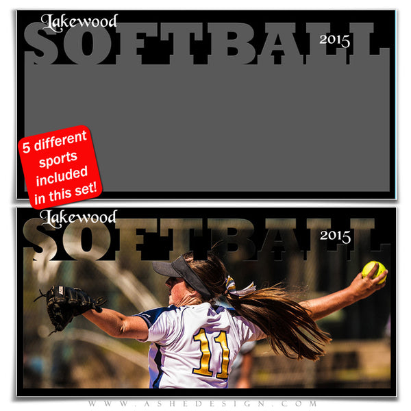 Sports Photo Collage Set 10x20 | Spring Sports softball