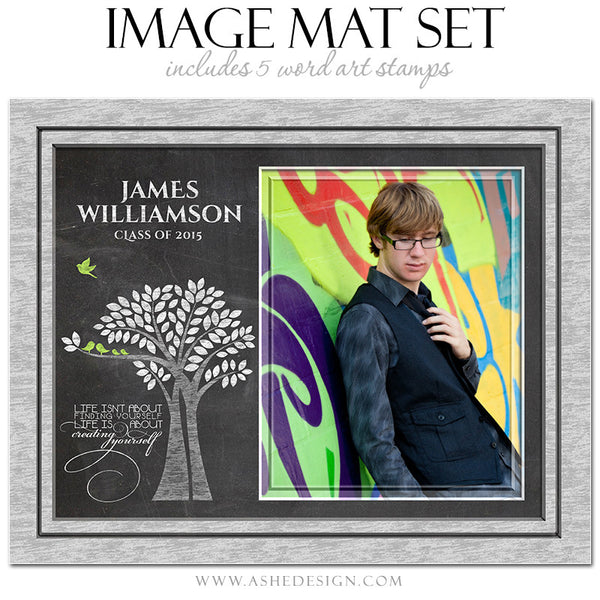 Word Art Image Mat Set 8x10 & 16x20 | Tree Of Life Senior Chalkboard3