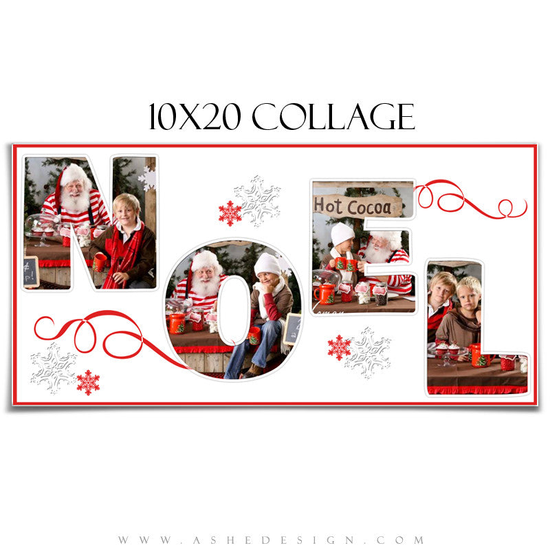 Word Collage 10x20 - Noel web display template