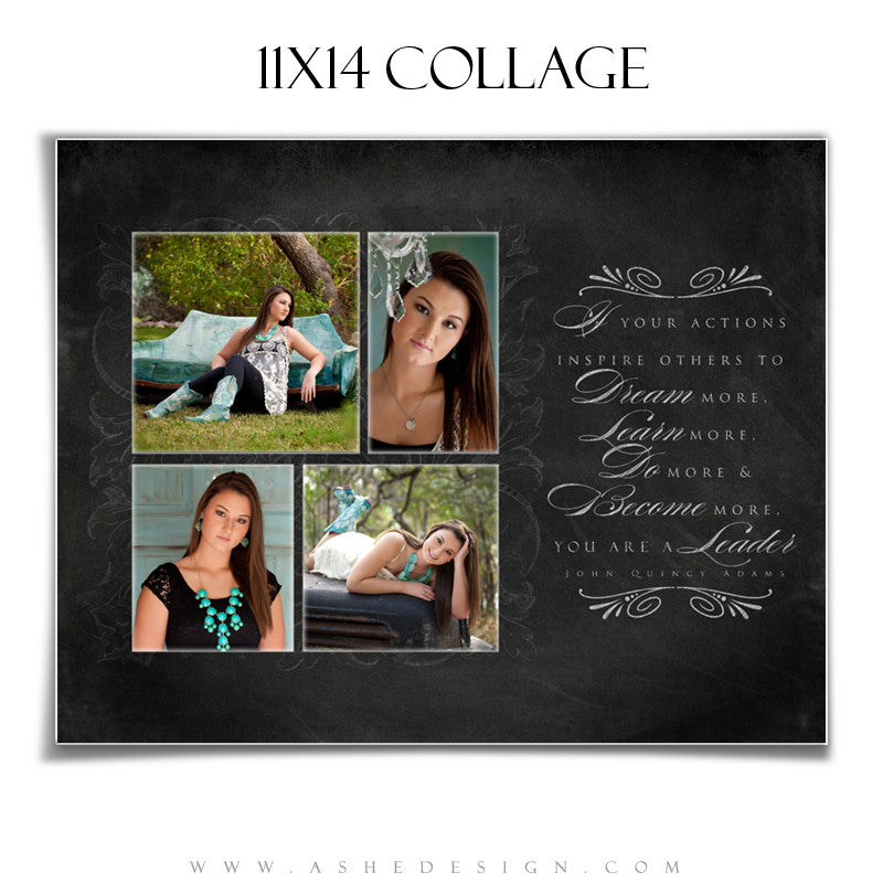 Chalkboard Senior Girl 11x14 Collage web display