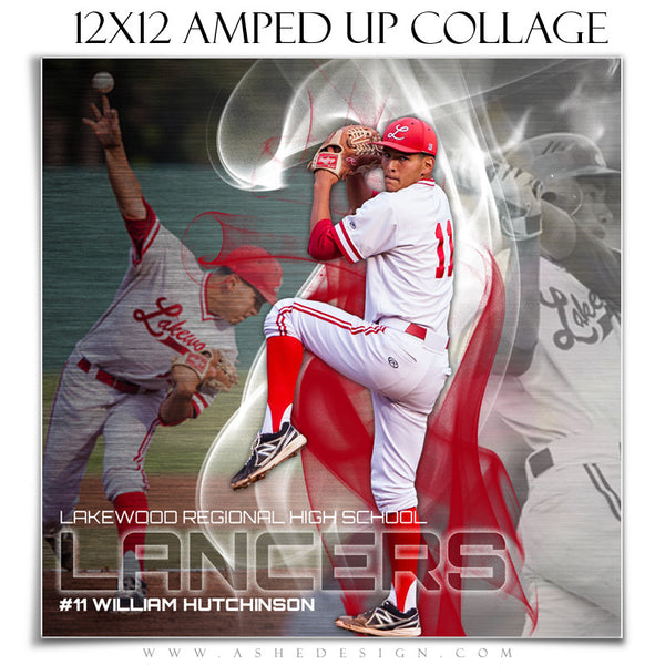 Ashe Design | Baseball Collage Templates | Triple Crown 12x12