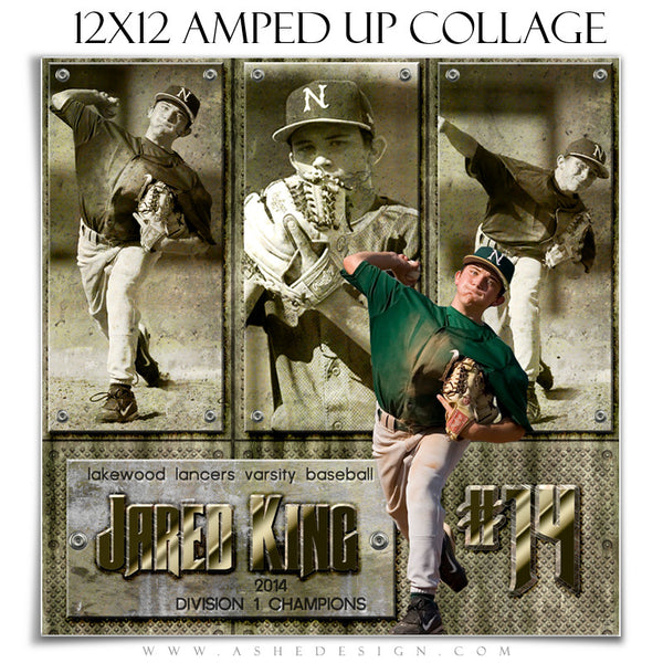 Sports Collage Templates | Hall Of Fame 12x12