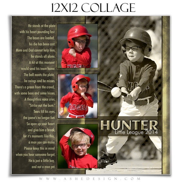 A League Of Their Own 12x12 Collage Template