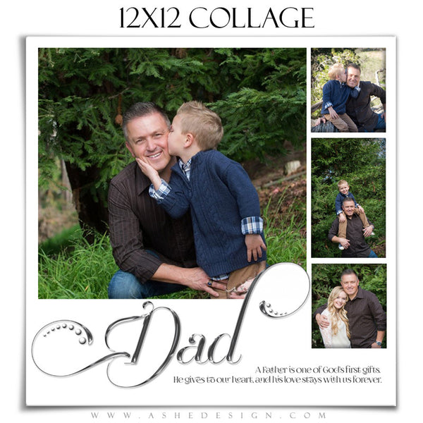 Father Collage 12x12 | Simply Worded Dad