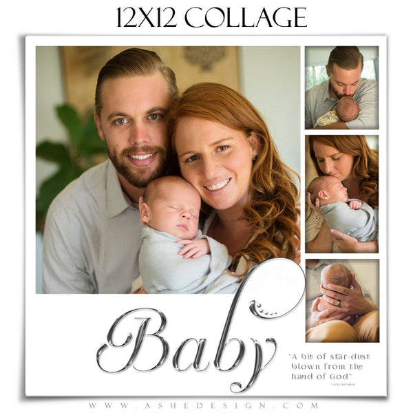 Newborn Collage 12x12 | Simply Worded Baby
