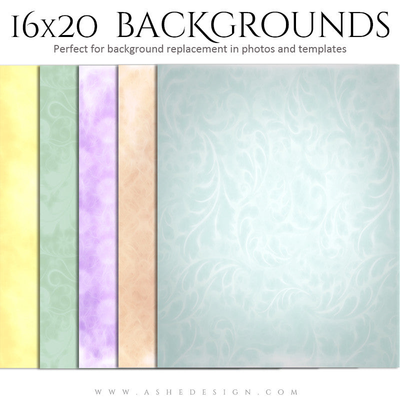 Photography Backdrops 16x20 | Soft Pastels full set