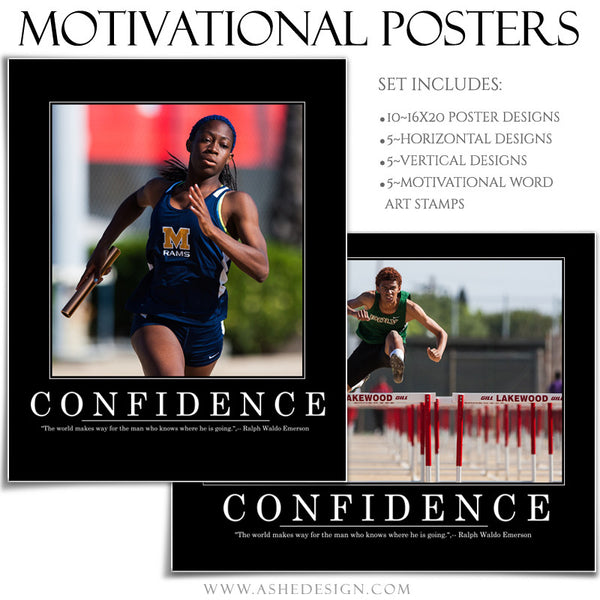 Poster Photography Templates | Motivational Set 6 confidence