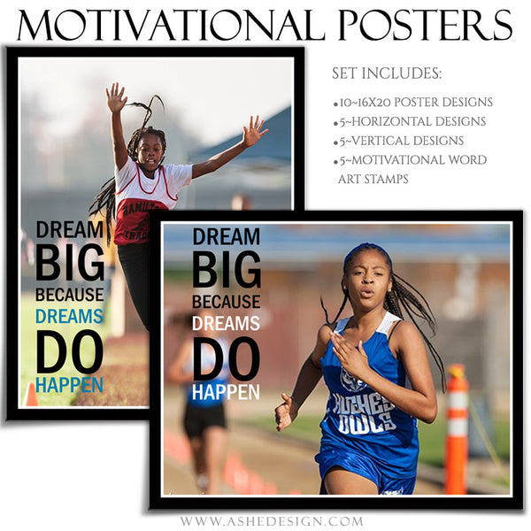 Poster Photography Templates | Motivational Set 9-Dream
