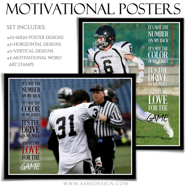 Poster Photography Templates | Motivational Set 9-Game