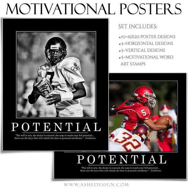 Poster Photography Templates | Motivational Set 6 potential