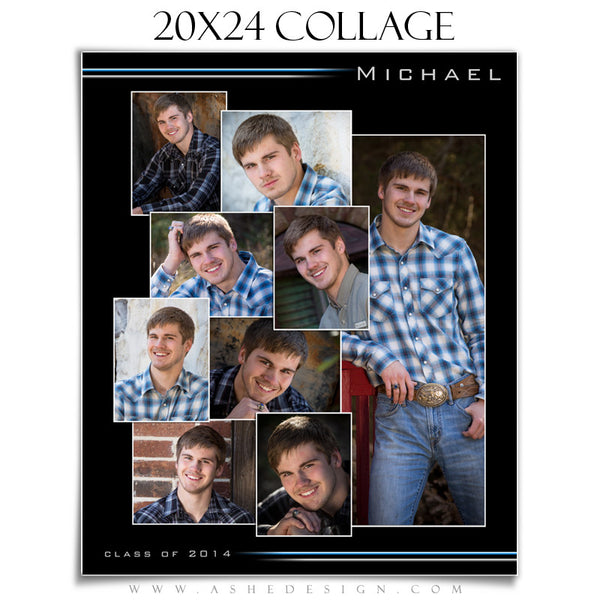 Collage Templates | Streak Of Light 20x24
