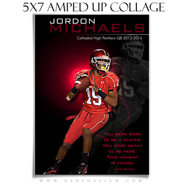 Football Collage Templates | This Moment Is Yours 5x7