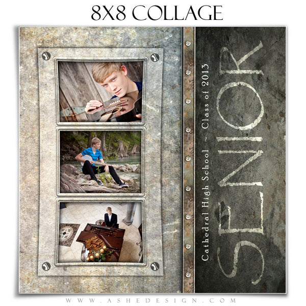 Senior Boy Collage Set (5x7, 8x8, 12x12) - Granite