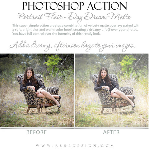 Photoshop Action | Portrait Flair - Day Dream Matte1