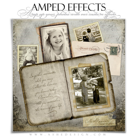 Ashe Design | Amped Effects Photography Templates | Collect Moments 12x12