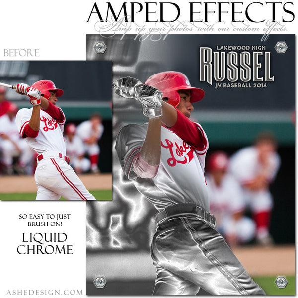 Ashe Design | Amped Effect Templates | Liquid Chrome example 2