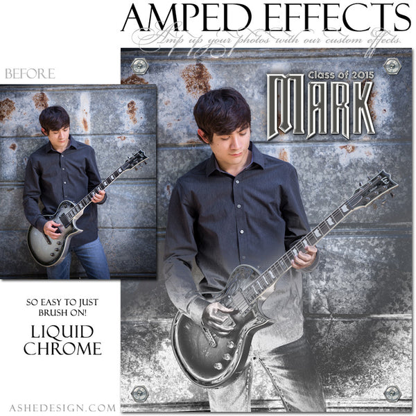 Ashe Design | Amped Effect Templates | Liquid Chrome example 3