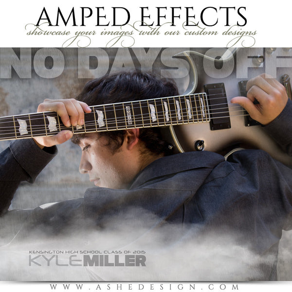 Ashe Design | Amped Effects Sports Templates | No Days Off senior