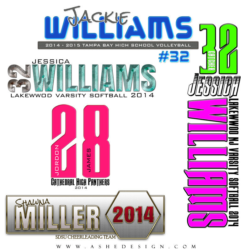 Ashe Design | Amped Up Word Art Set | Player Of The Year