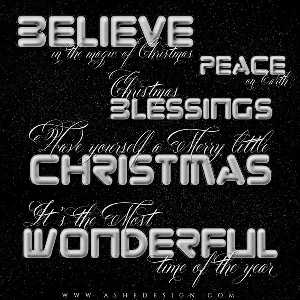 Amped Up Photoshop Word Art Templates | Diamond Dust Greetings