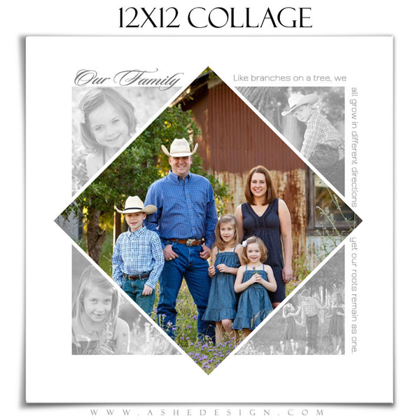 Collage Template 12x12 | Pennant