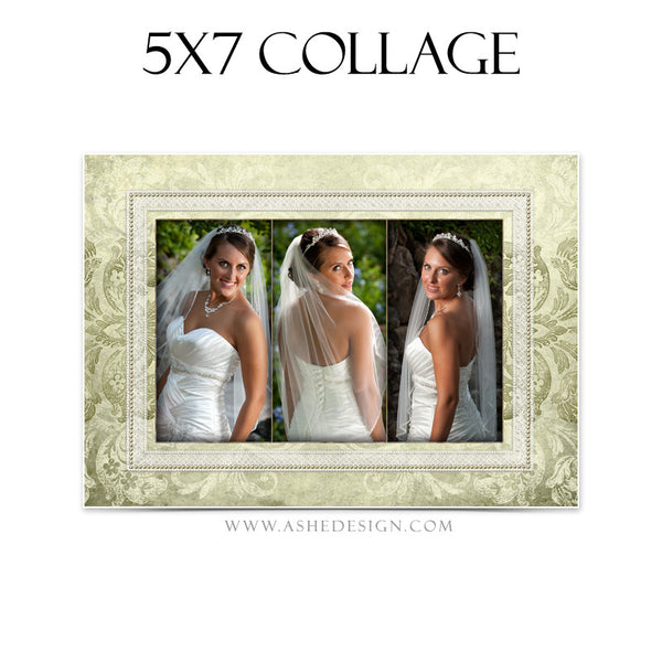 Collage Template 5x7 | Ivory Damask
