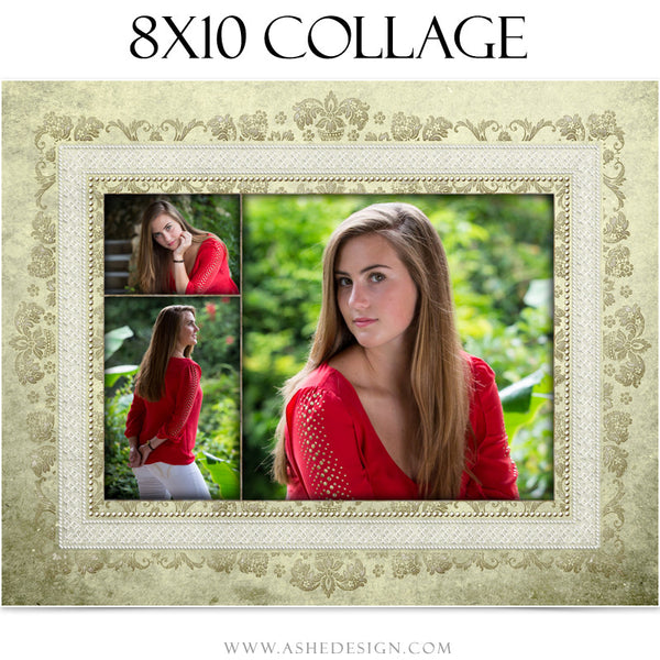 Collage Template 8x10 | Ivory Damask