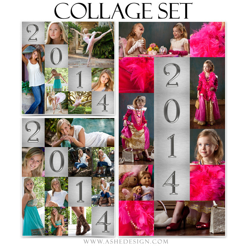 Silver Squares Collage Set full set web display