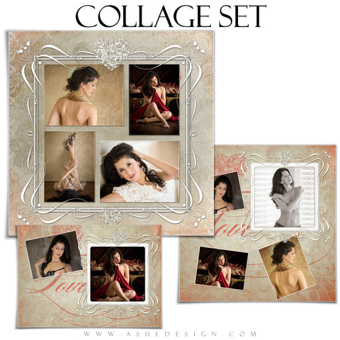 Photoshop Collage Set 5x7, 8x8, 12x12 | Amour