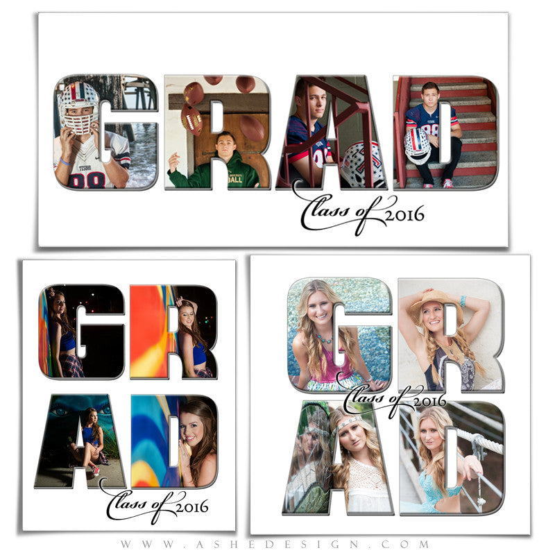 Word Art Collage Set | Grad