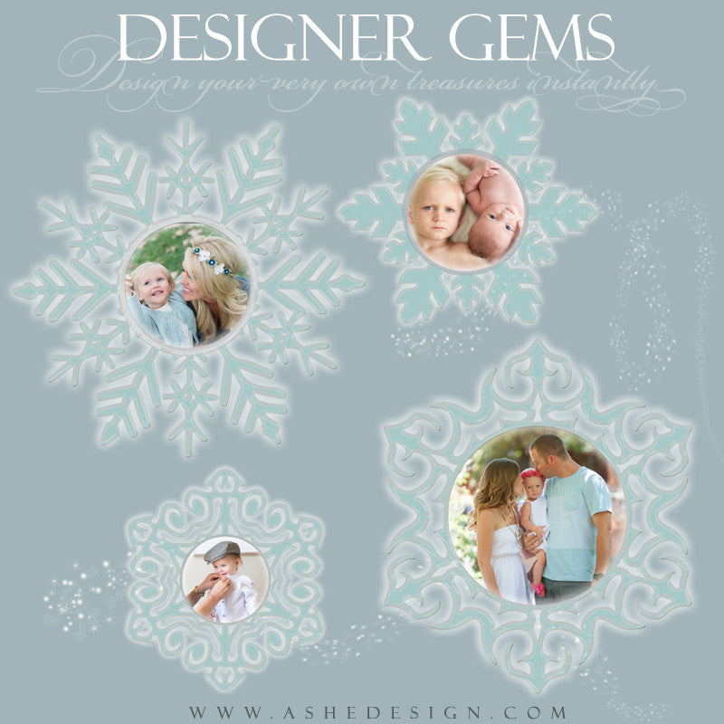 Designer Gems for Photoshop | Snowflake Photo Masks
