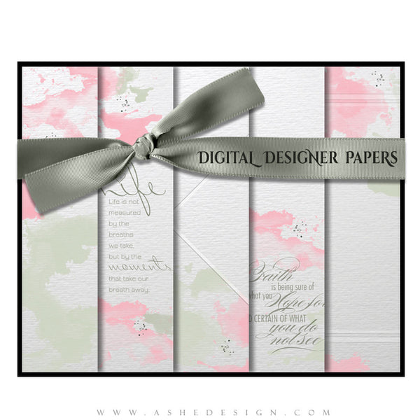 Watercolors Digital Designer Paper Set