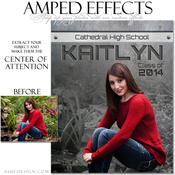 Ashe Design | Amped Effects Sports Templates | Center Of Attention Engraved Metal Senior example web display