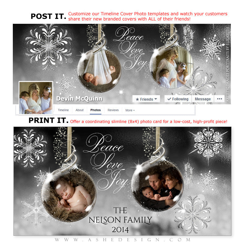 Post & Print Templates | Star Dust Glass Ornament