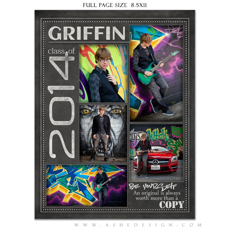 Chalkboard Yearbook Ad Designs for Photogrpahers