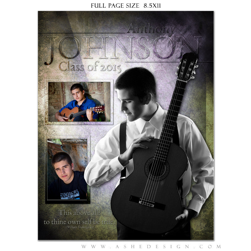 Senior Yearbook Ads for Photoshop | Raise The Bar full page