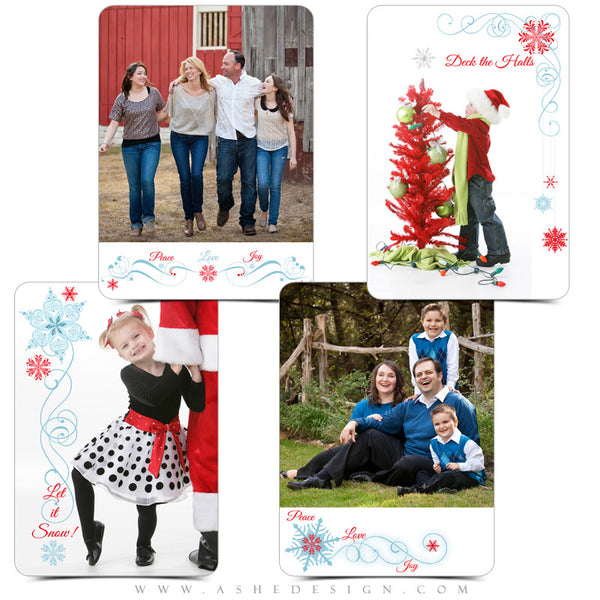 Designer Gems | 5x7 Holiday Overlays - Deck The Halls examples