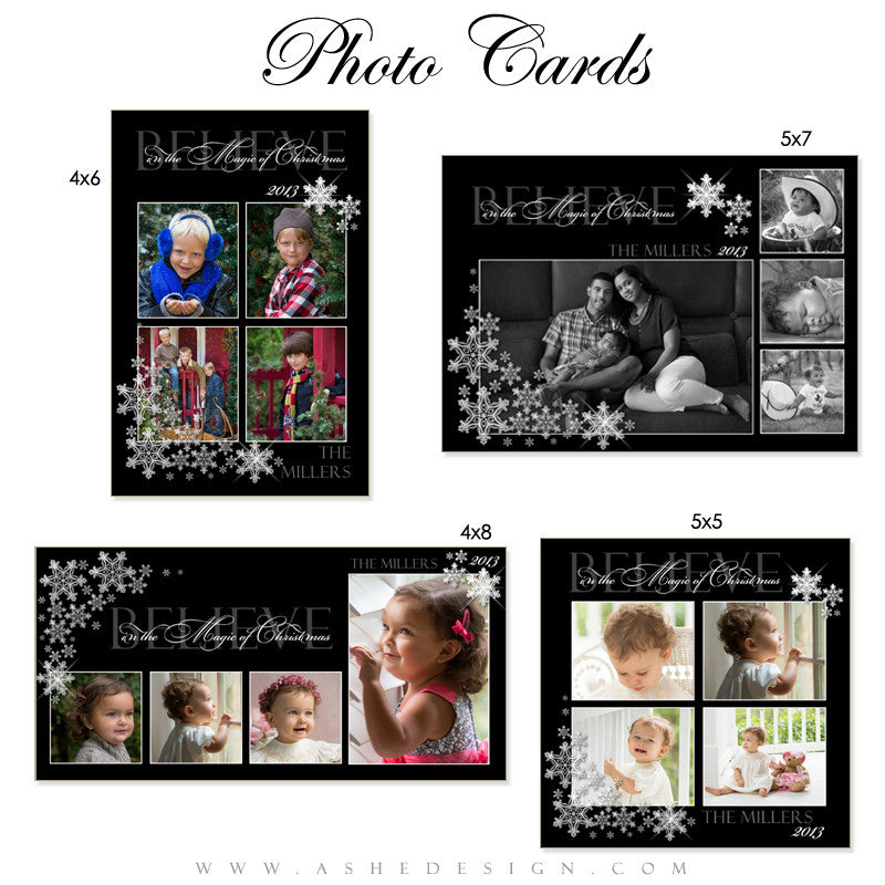 Silent Night Photo Card templates