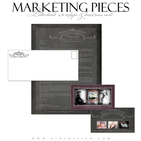 Business Card & Letterhead Set - Chalkboard
