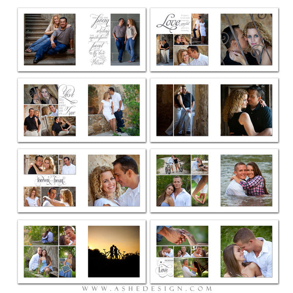 Photo Book Template 12x12 | Simply Worded Love pages