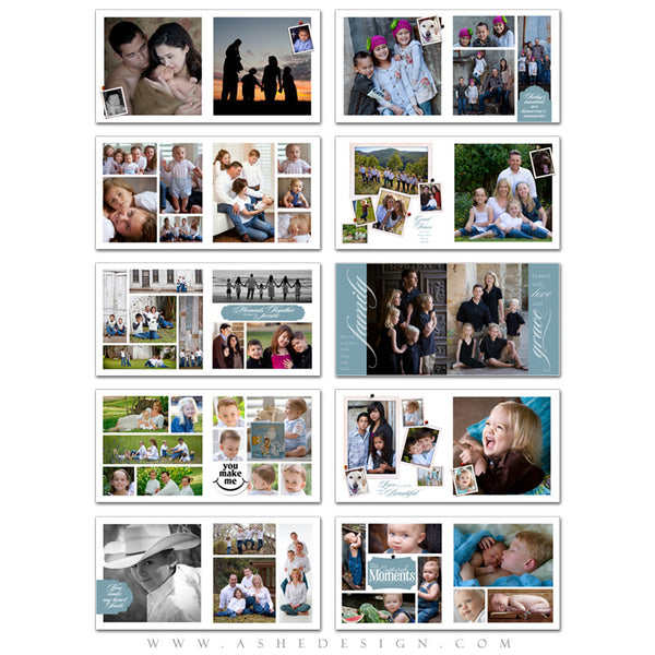 Photo Book Templates 12x12 | Family Time pages