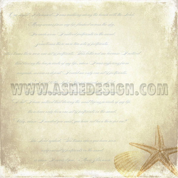 Footprints In The Sand Designer Paper 1